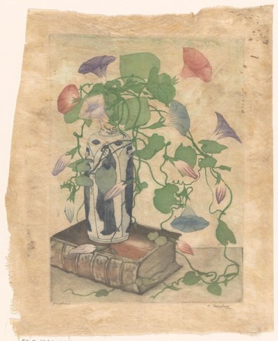 Bindweed i en keramikvas av Frans Everbag (signed by artist)