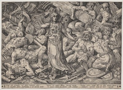 Seger omgiven av fångar och troféer av Frans Floris the Elder