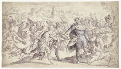 Josua skickar budbärare till Ai History of Joshua (serietitel) av Frans Francken (I)