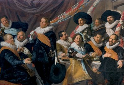 Bankett för officerarna i St George Civic Guard av Frans Hals