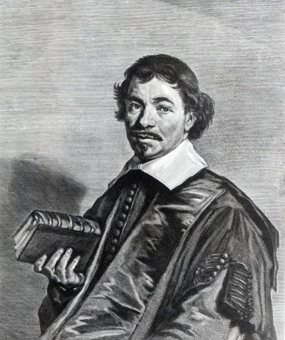 Johannes Hoornbeek, graverad av Jonas Suyderhoef av Frans Hals