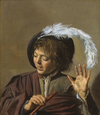 Pojke med flöjt av Frans Hals