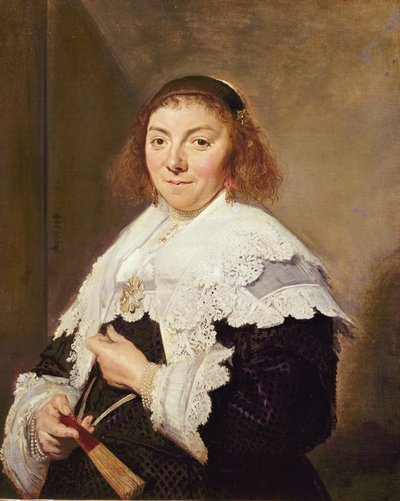 Maria Pietersdatter Olycann, hustru till Andries van der Horn, 1638 av Frans Hals