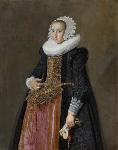 Porträtt av Aletta Hanemans (1606-1653) av Frans Hals