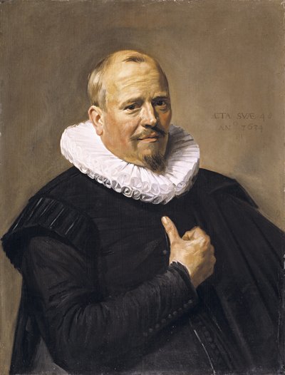 Porträtt av en man, 1634 (olja på ekpanel) av Frans Hals