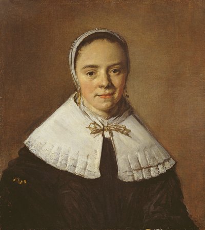 Porträtt av en ung kvinna (olja på duk) av Frans Hals