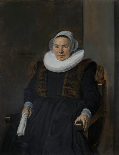 Porträtt av en äldre kvinna, traditionellt kallad Mevrouw Bodolphe av Frans Hals