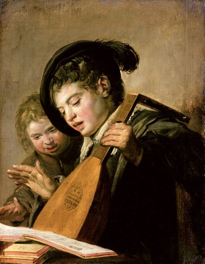 De sjungande pojkarna av Frans Hals