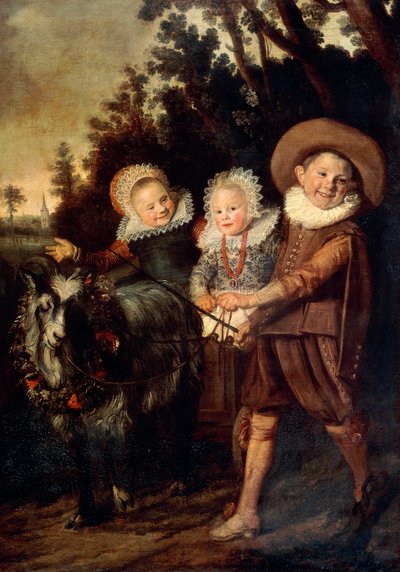 Tre barn med getvagn, ca 1620 (olja på duk) av Frans Hals