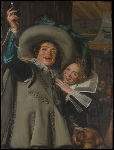 Ung man och kvinna på ett värdshus av Frans Hals
