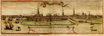 Karta hamburg 1572 av Frans Hogenberg