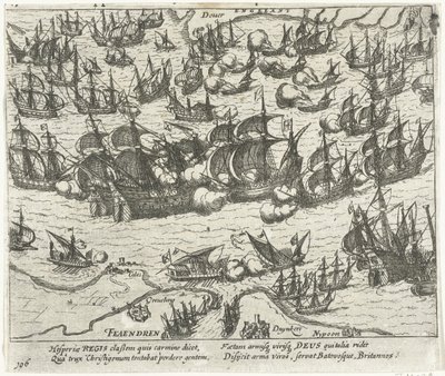 Den spanska armadans förlisning 1588, 1613-1615 av Frans Hogenberg