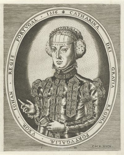Porträtt av Katarina av Habsburg Porträtt av kungar, drottningar, prinsar och prinsessor (serietitel) av Frans Huys