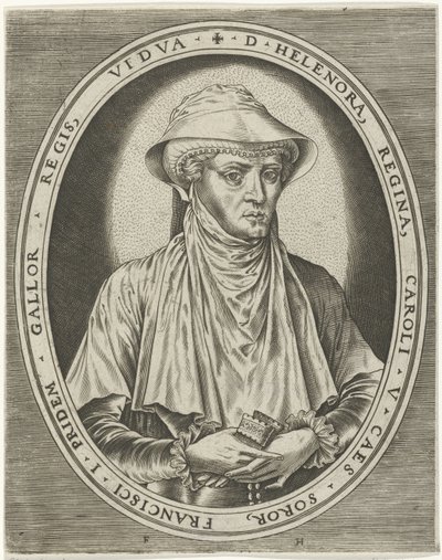 Porträtt av Eleanor av Habsburg Porträtt av kungar, drottningar, prinsar och prinsessor (serietitel) av Frans Huys