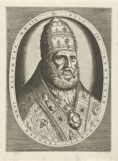 Porträtt av påven Pius IV Porträtt av kungar, drottningar, prinsar och prinsessor (serietitel) av Frans Huys