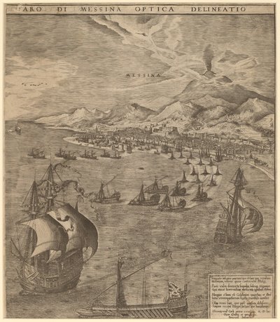 Sjöstrid i Messinasundet av Frans Huys after Pieter Bruegel the Elder