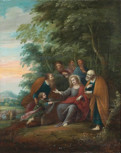 Scener från Kristi liv och hans läror (olja på panel) av Frans III (attr. to) Francken