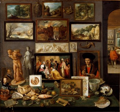 Skåp för konst och kuriosa (måleri av Frans II Francken
