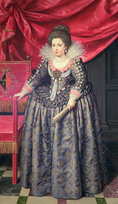 Porträtt av Elizabeth av Frankrike (1602-44) dotter till Henri IV och Marie de