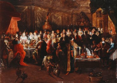 Belsassars högtid, ca 1610 av Frans II the Younger Francken