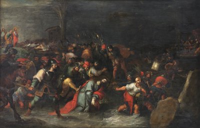 Kristus släpades genom bäcken Cedron efter hans arrestering av Frans II the Younger Francken