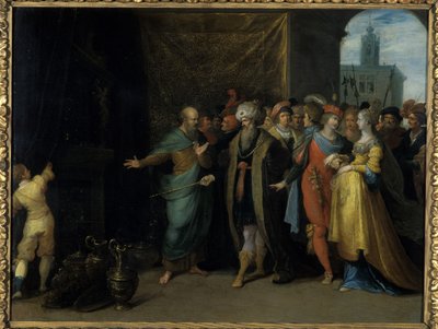 Croesus visar Solon sina skatter, 1616-30 (olja på koppar) av Frans II the Younger Francken