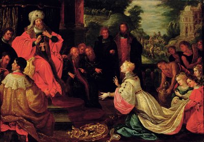 Salomo och drottningen av Saba av Frans II the Younger Francken