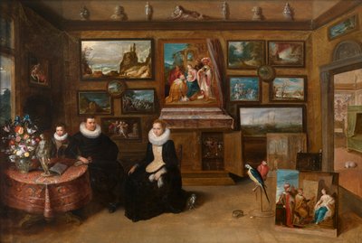 Samlingen av målningar av Sebastian Leerse, ca 1610 (olja på panel) av Frans II the Younger Francken