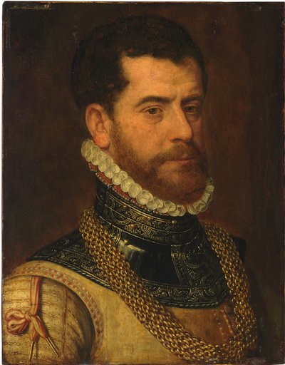 Porträtt av en gentleman, med monogram av Don Gaspar de Haro y Guzman av Frans I Pourbus