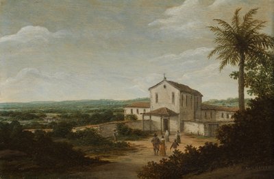 Kyrkobyggnad i Brasilien Huset till en holländsk kolonist i Brasilien av Frans Post