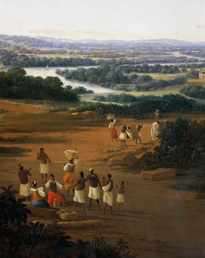 Serinhaem by i Brasilien eller hemmet för en sockerrörsplanterare i Brasilien (olja på duk) av Frans Post
