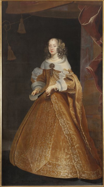 Eleonore de Nevers Mantua (eller de Gonzague Mantoue eller de Mayenne), kejsarinnan av det heliga imperiet - Porträtt av prinsessan Eleonora Gonzaga av Mantua, Nevers och Rethel (1630-1686), heliga romerska kejsarinnan, av Luycx, Frans (1604-1668) . Olja p av Frans Luyckx or Leux