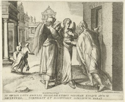 Lot och de två änglarna Gästfrihet (titel på objekt) History of Destiny (serietitel) av Frans Menton