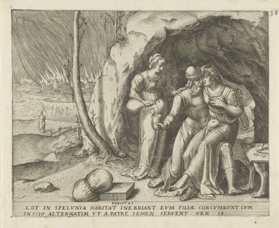 Lot och hans döttrar Ebrietas (titel på objekt) History of Destiny (serietitel) av Frans Menton