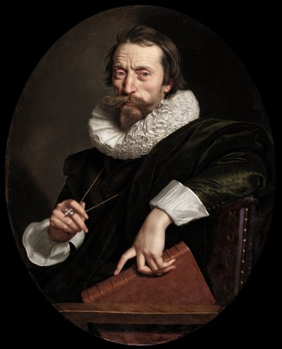 Porträtt av den italienske poeten Giambattista Marino av Frans Pourbus the Younger