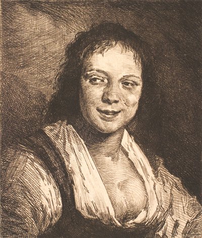 Skrattande tjej, efter Frans Hals av Frans Schwartz