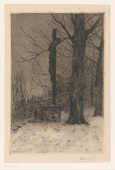 Krucifix bredvid trädet av Frans Smissaert (signed by artist)