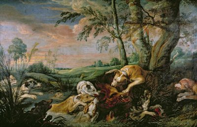 En galtjakt av Frans Snyders or Snijders