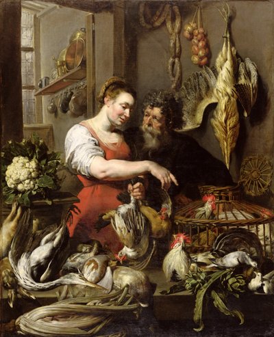 Poulterns butik (olja på duk) av Frans Snyders or Snijders
