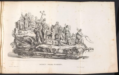 Tredje flottören i processionen för Saint Rombout, 1825 Tredje Prael-waegen (titel på objekt) av Frans Vervloet