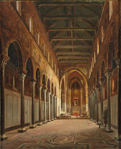 Interiör av Monreale-katedralen Santa Maria Nuova av Frans Vervloet
