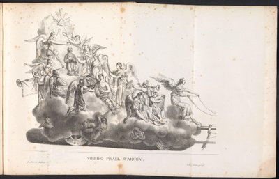 Fjärde flottören i processionen för Saint Rombout, 1825 Fjärde Prael-waegen (titel på objekt) av Frans Vervloet