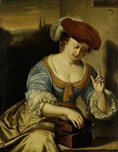 Escaped Bird: Allegory of Chastity av Frans van Mieris (I)