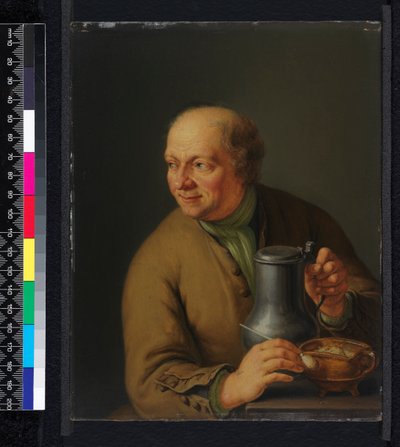 Man med en tankard, 1739 av Frans van Mieris