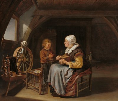 Saying Grace, ca 1650-55 av Frans van Mieris