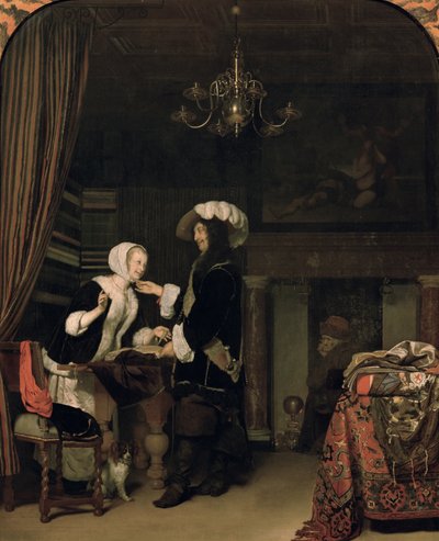 Cavalier i butiken av Frans van Mieris the Elder