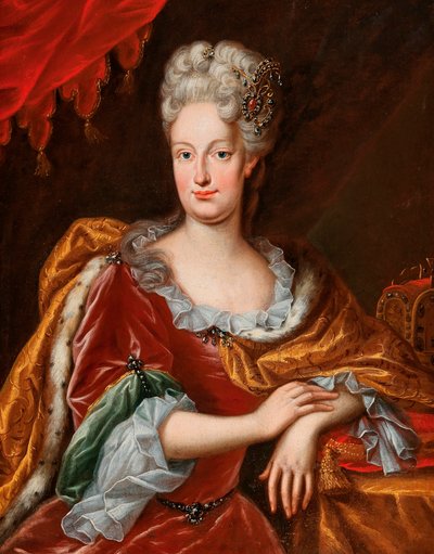 Porträtt av kejsarinnan Elisabeth Christine (1691-1750) av Frans van Stampart