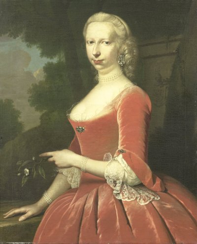 Porträtt av en kvinna av Frans van der Mijn