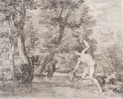 Narcissus och eko, 1600-talet. av Frans van der Neve