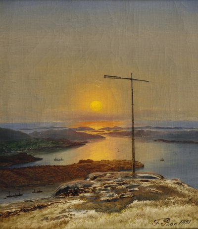 Utsikt från Sandviksfjellet, Bergen av Frants Diderik Boe